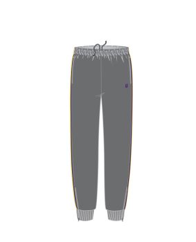 UNISEX Trackpant with double piping, zip and elastic ankle