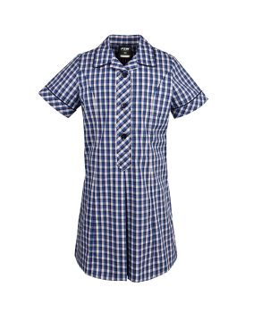 Summer Dress - Contrast Collar & Cuffs