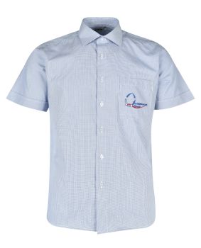 S/S Houndstooth Shirt - Cutaway Collar