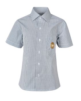 S/S Check Shirt - Cutaway Collar